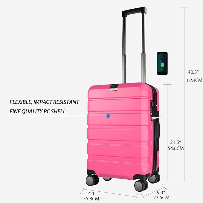 KROSER Hardside Expandable Carry On Luggage - Image 2