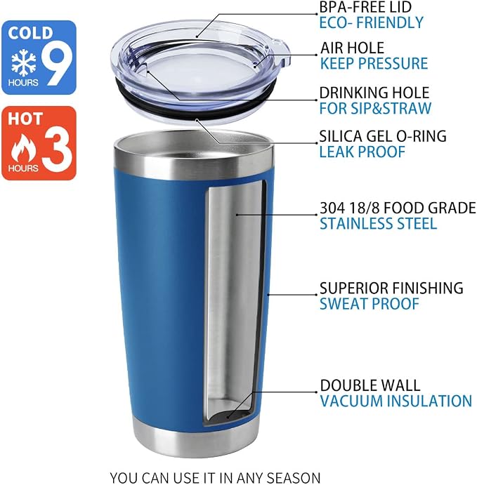 HASLE OUTFITTERS 20oz Tumblers Stainless Steel Mugs - Image 4