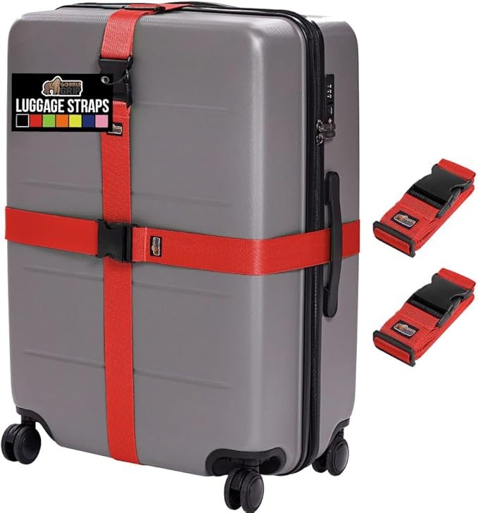 GORILLA GRIP Heavy Duty Adjustable Luggage Straps by GorillaGrip