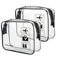Lermende 2pcs Clear Toiletry Bag TSA Approved Travel Bag, Carry On by Lermende