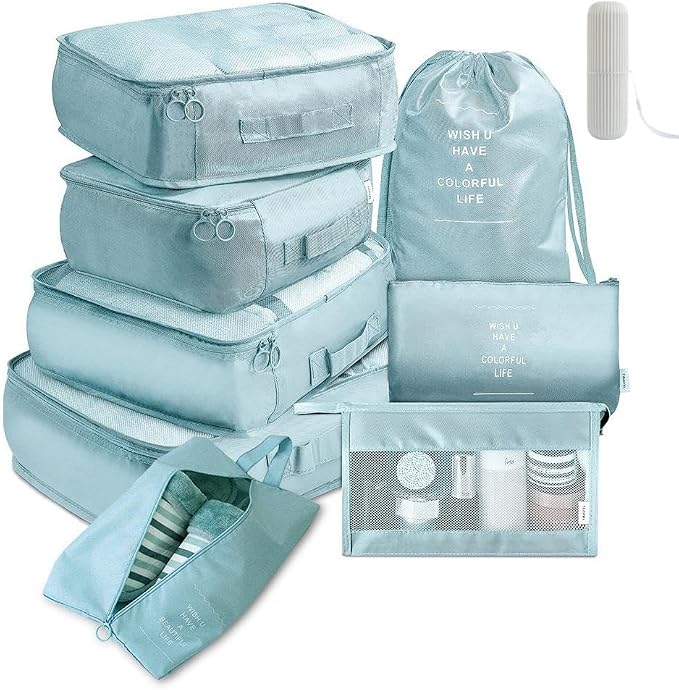 9 Set Packing Cubes for Suitcases, Aydicon Travel Luggage Packing Organizers by Unknown
