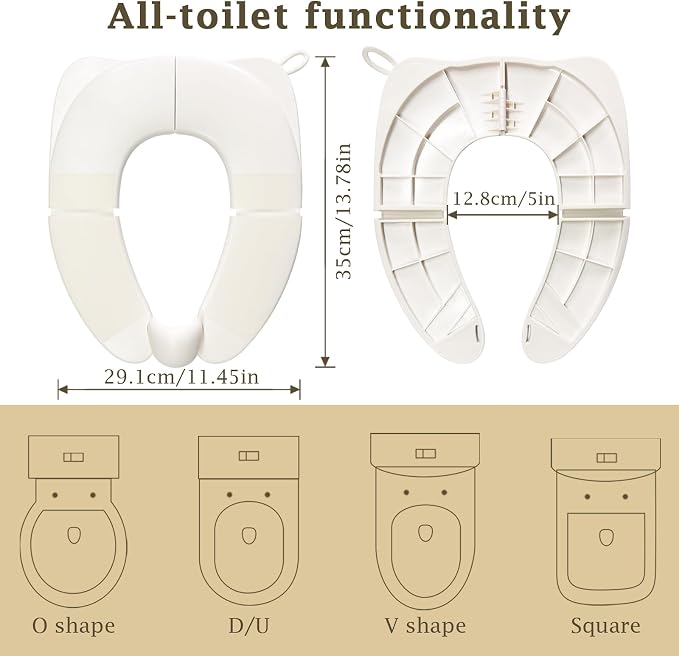 Portable Toilet Seat for Kids, Foldable Universal Fit Potty Training Seat - Image 2