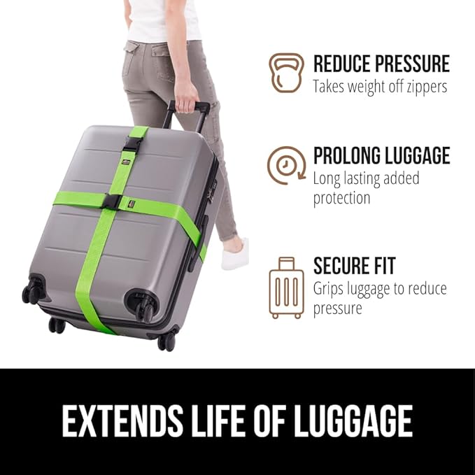 GORILLA GRIP Heavy Duty Adjustable Luggage Straps - Image 5