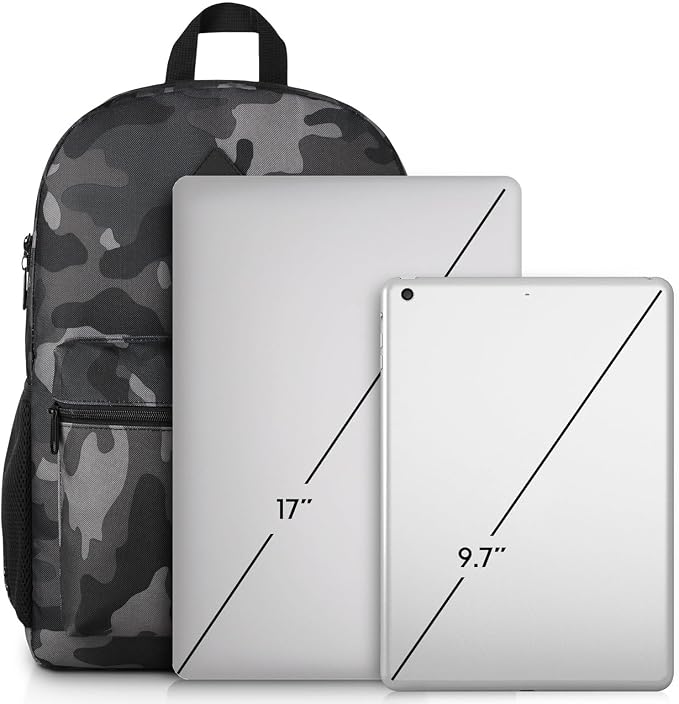 17 Inch School Backpack, Classic Bookbag Men and Teen Boy Schoolbag - Image 6