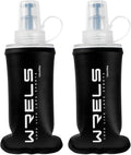 Folding Soft Flask Portable Collapsible Running Lightweight Water Bottle by WRELS