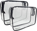 TSA Approved Clear Toiletry Bag 2-Pack, Quart Size Travel Cosmetic & Makeup Bags by Unknown