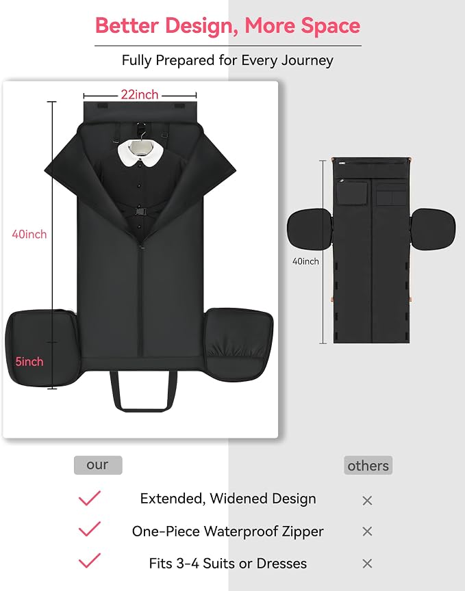 Large 3 In 1 Waterproof Garment Duffle Bags - Image 5