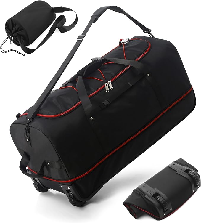 CONTAIL 32”110L Expandable 140L Rolling Duffle Bag by CONTAIL