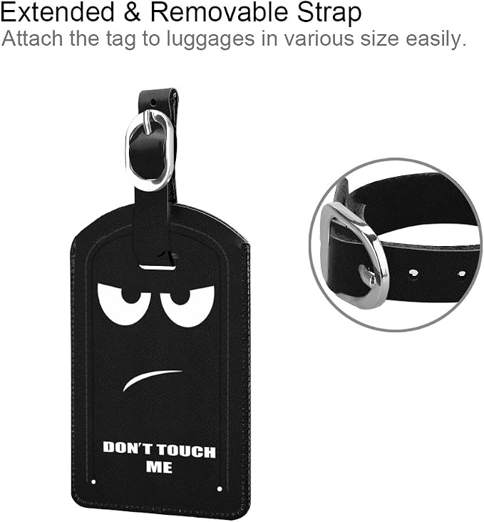 FINTIE 2 Pack Luggage Tags, Leather Name ID Labels - Image 3
