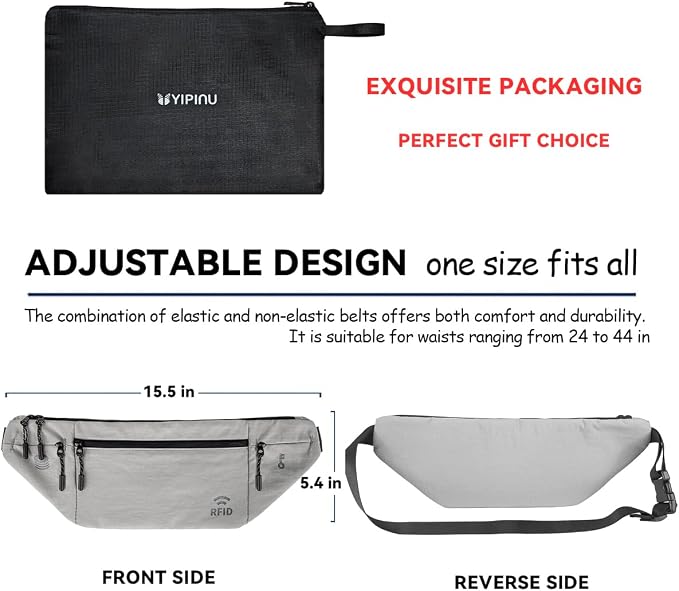 Travel Money Belt for Men and Women hidden slim passport holder - Image 2