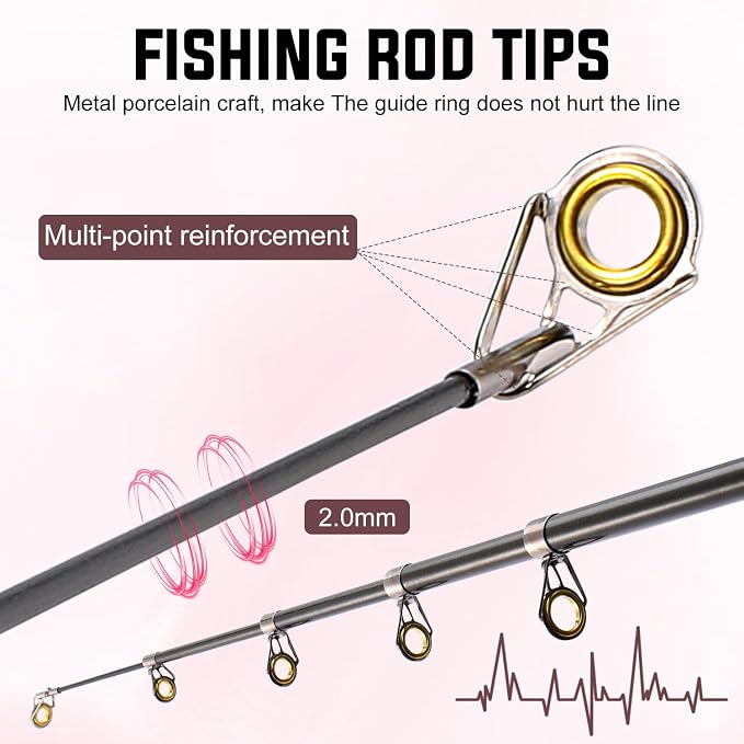 Sougayilang Telescopic Fishing Rod and Reel Combo, Collapsible Travel Fishing - Image 2