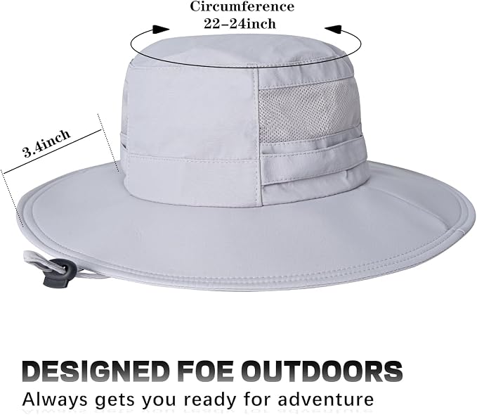 Sun Hat for Men/Women, UPF 50+ Fishing Hat, Waterproof Wide Brim Bucket Hat - Image 4