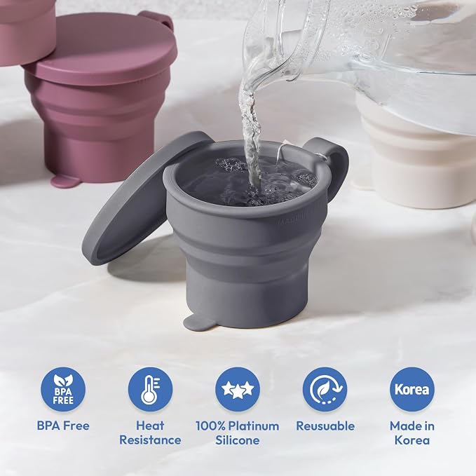 carrotez 2 pack Mini Silicone Collapsible Travel Cup - Image 3
