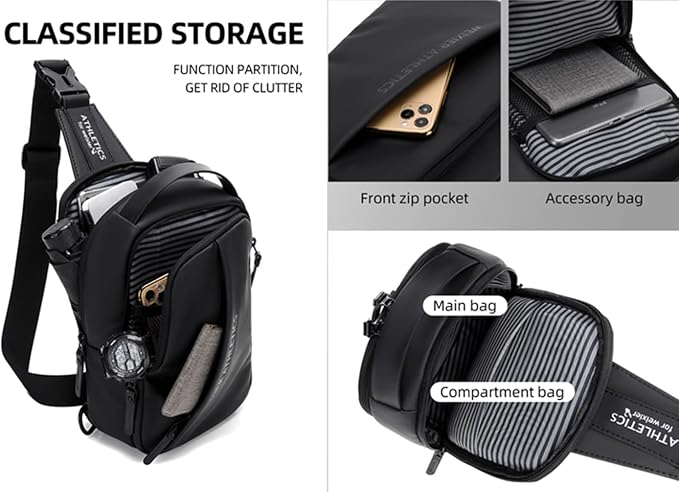 Waterproof Sling Bags Mens Shoulder Crossbody Backpack - Image 5