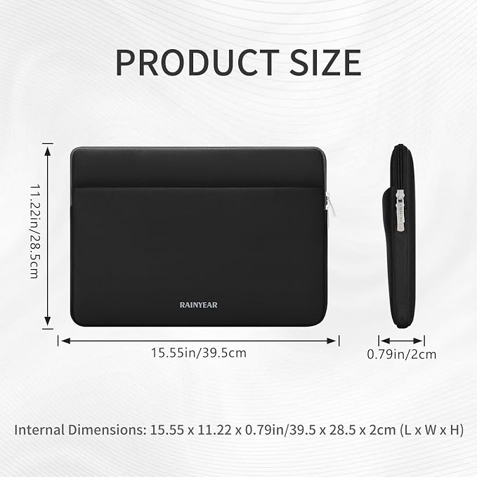 RAINYEAR Laptop Sleeve Case 15.6 Inch, Protective Portable Case - Image 5