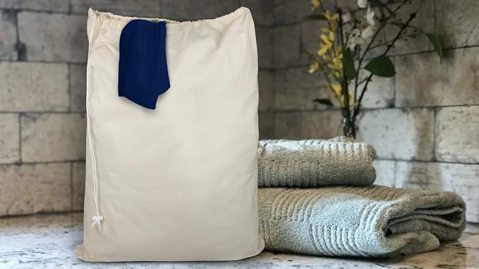 Urban Villa Laundry Bags 2 Pack Canvas Dirty Clothes Travel Laundry Bag|Machine - Image 7