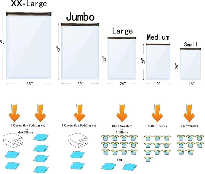 10 Large Vacuum Storage Bags - Image 3