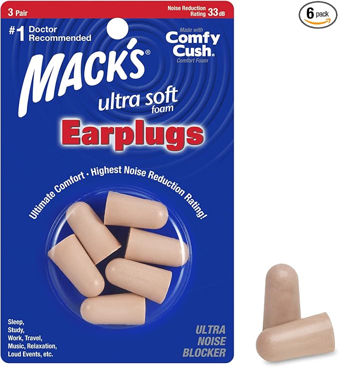 Mack's Ultra Soft Foam Earplugs, 3 Pair by Macks