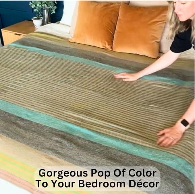 Alpaca Wool Throw Blanket | Super Soft, Lightweight, Breathable and - Image 3