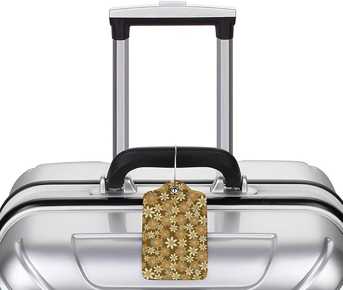 Flowers Leather Luggage Tag - Image 5