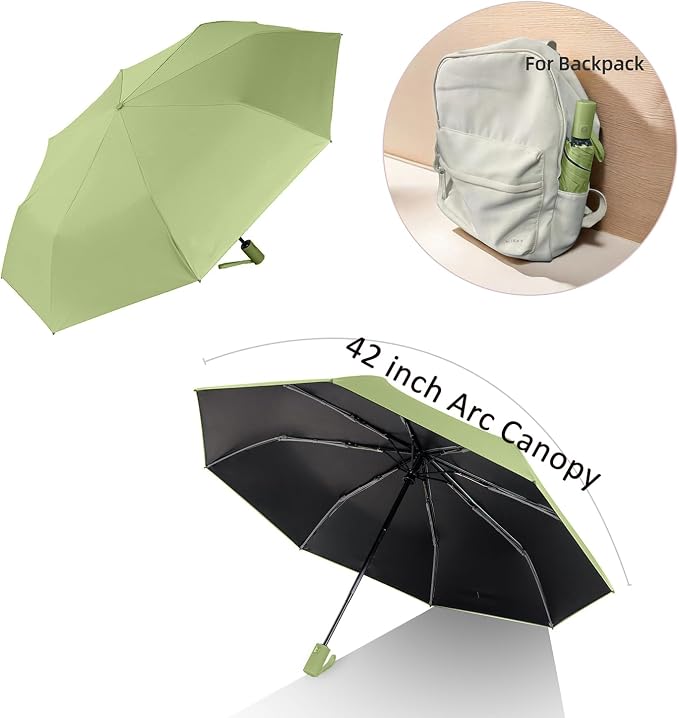 BAODINI Small UV Protection Travel Umbrella Compact - Image 4