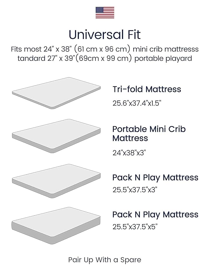 TotAha Mini Crib Sheets Boho Rainbow, Hypoallergenic Pack N Play Mattress Sheets - Image 4