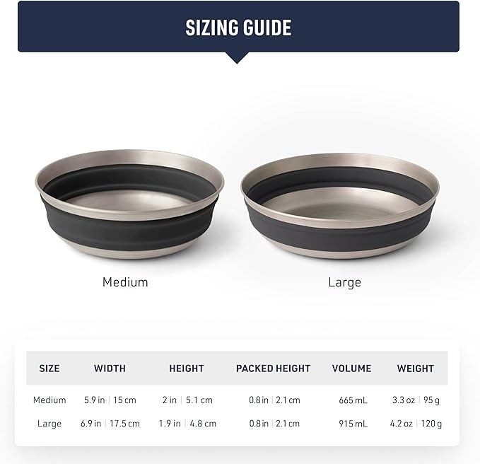Sea to Summit Detour Stainless Steel Collapsible Bowl, Laurel Wreath Green - Image 6