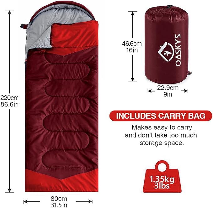oaskys Camping Sleeping Bag - Image 2