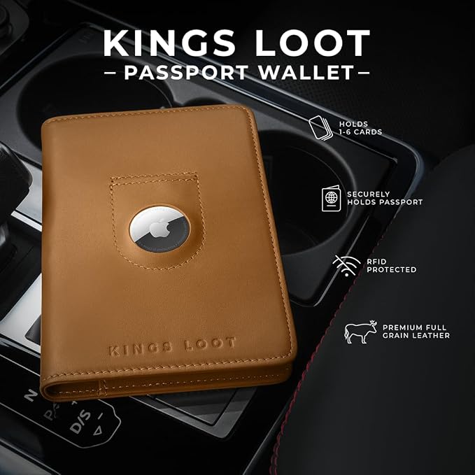 Kings Loot Passport Holder Wallet | RFID Blocking Leather Travel Wallet - Image 2