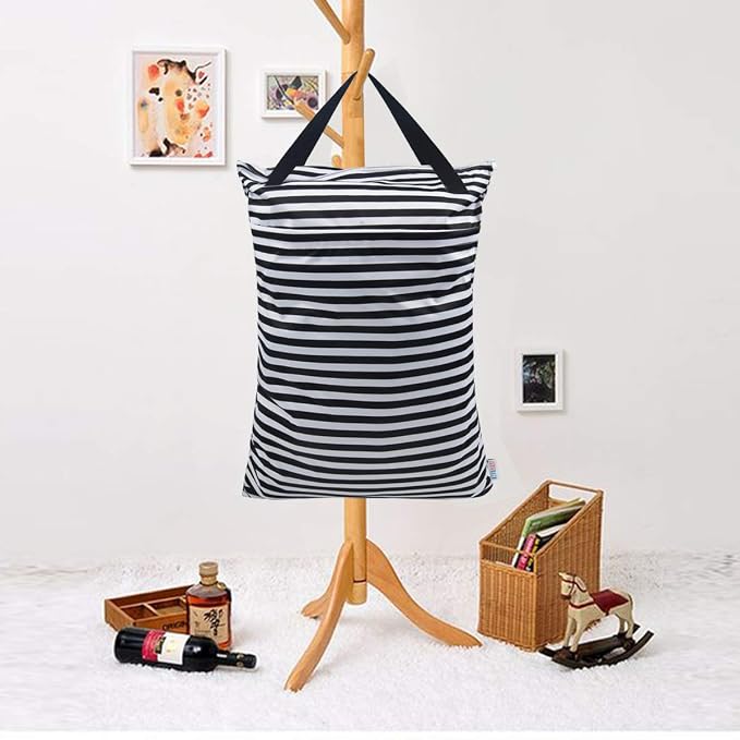 ALVABABY 2 Pack Large Wet Dry Bag Waterproof Hanging Cloth Diaper - Image 7