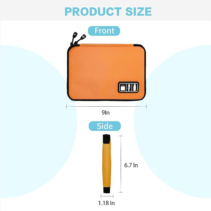 Electronics Travel Organizer, Portable Waterproof Electronic Travel Storage Bag - Image 3