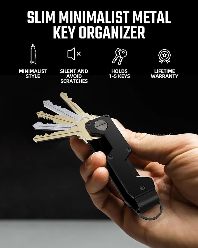 Key Organizer Compact Key Holder Metal Key Chain Minimalist key case key holder - Image 3