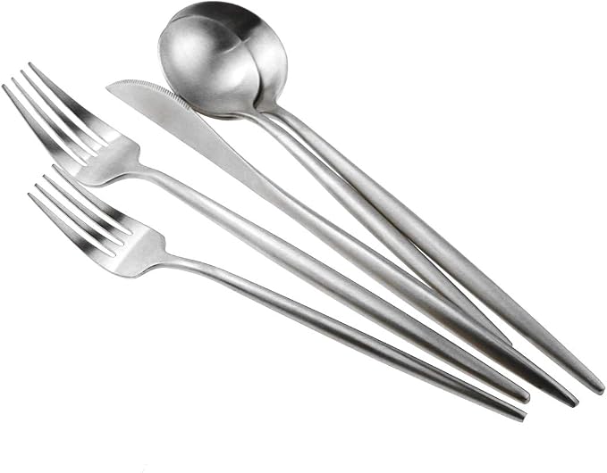 Gugrida 20-Piece 18/10 Stainless Steel Flatware Silverware, Luxury Dinnerware - Image 4