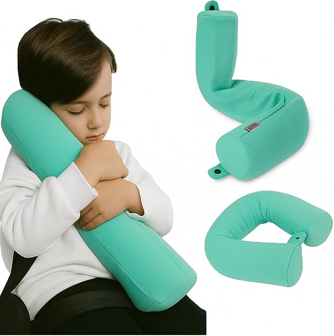Dot&Dot Green Twist Memory Foam Kids Travel Pillow - Image 2
