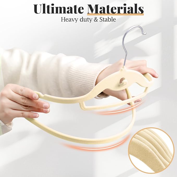 Velvet Felt Stackable Hangers 50 Pack, Non Slip, - Image 6