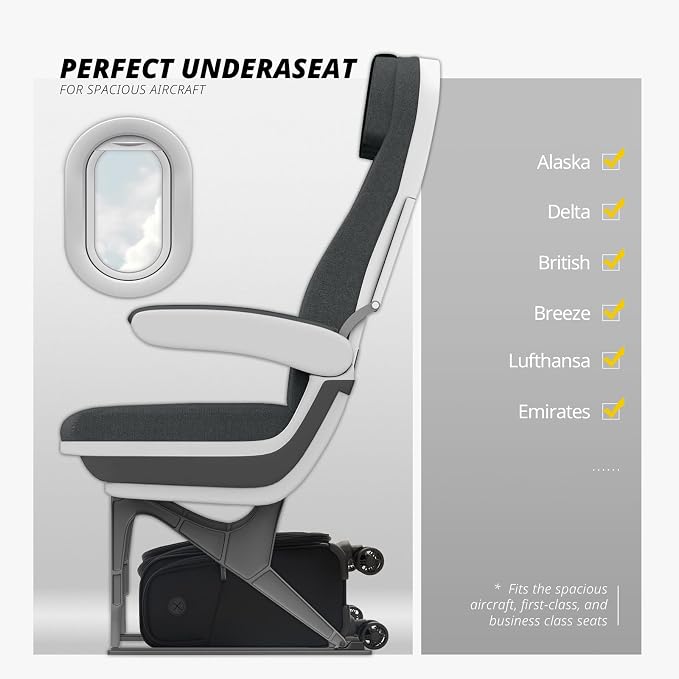 Verage Under Seat Luggage with Wheels, Softside Small Suitcase Spinner Carry On - Image 3