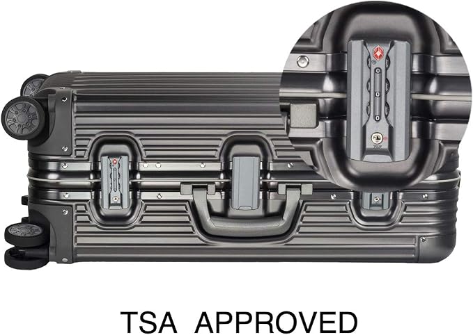TRAVELKING All Aluminum Luggage Zipperless Hard Shell Suitcase - Image 3