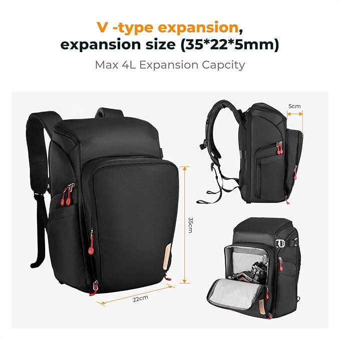 K&F CONCEPT Camera bags Waterproof 25L Large Capacity Camera Case - Image 5