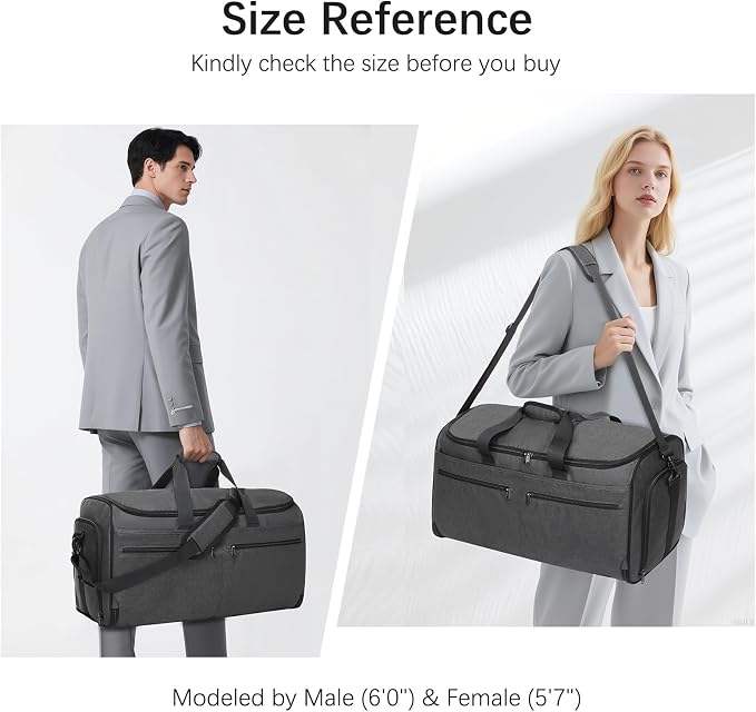 Garment Duffle Bags for Travel, Bukere Convertible Carry on Garment Duffel Bag - Image 8