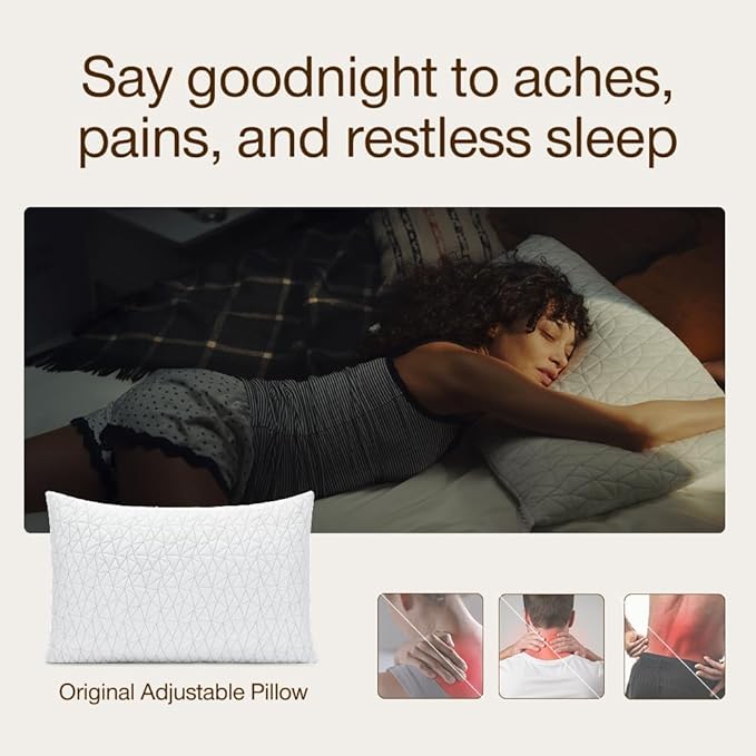 Coop Home Goods Original Adjustable Pillow, Queen Size Bed Pillows - Image 4