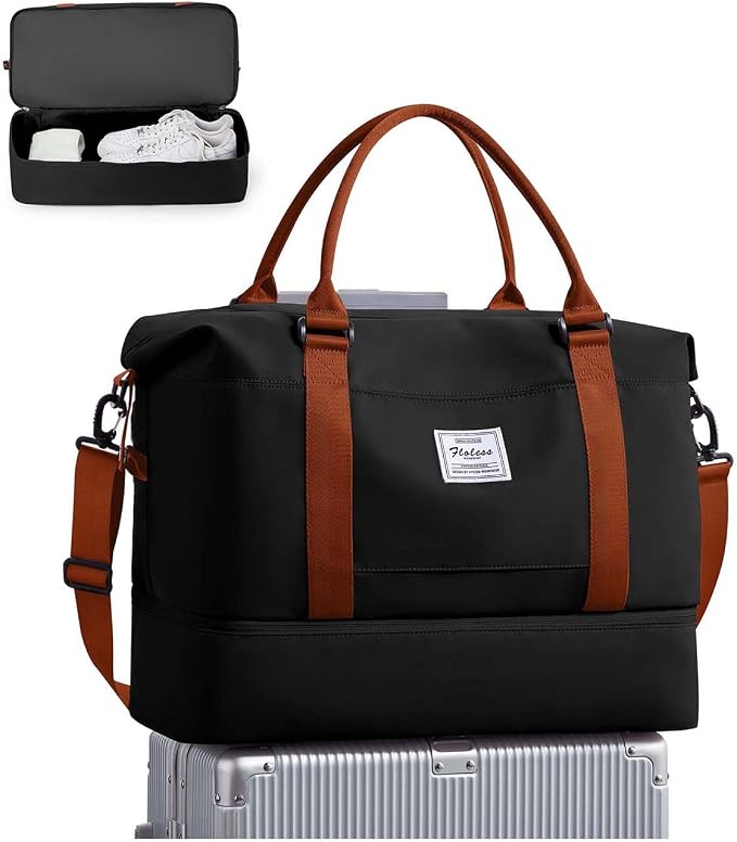 Travel Duffel Bag, Sports Tote Gym Bag, Shoulder Weekender Overnight Bag by WONHOX