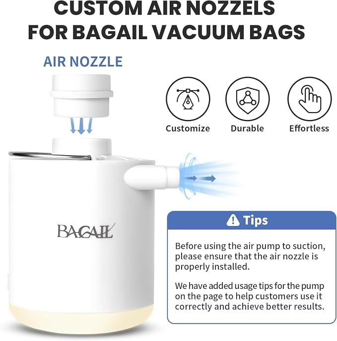 BAGAIL TPU Vacuum Bag for Travel, Reusable Compression Bag - Image 3