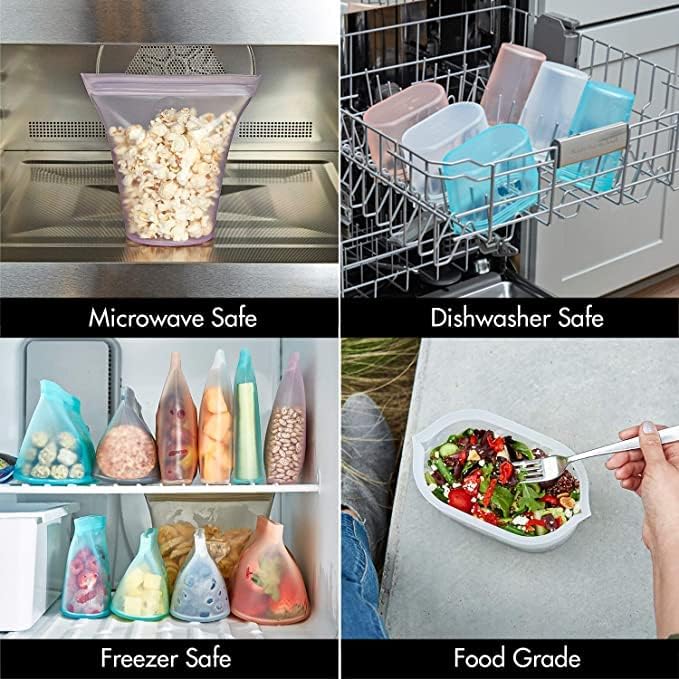 Zip Top Reusable Food Storage Bags | 3 Bag Set - Image 4