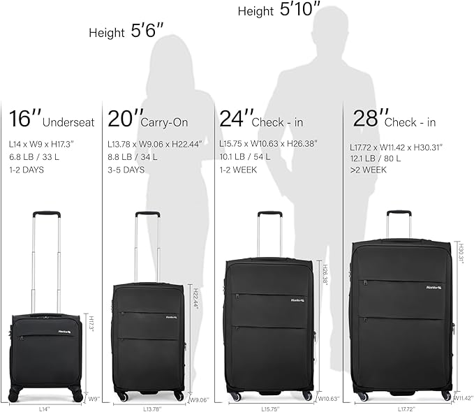 Hanke 16 Inch Underseat Carry On Luggage - Image 3