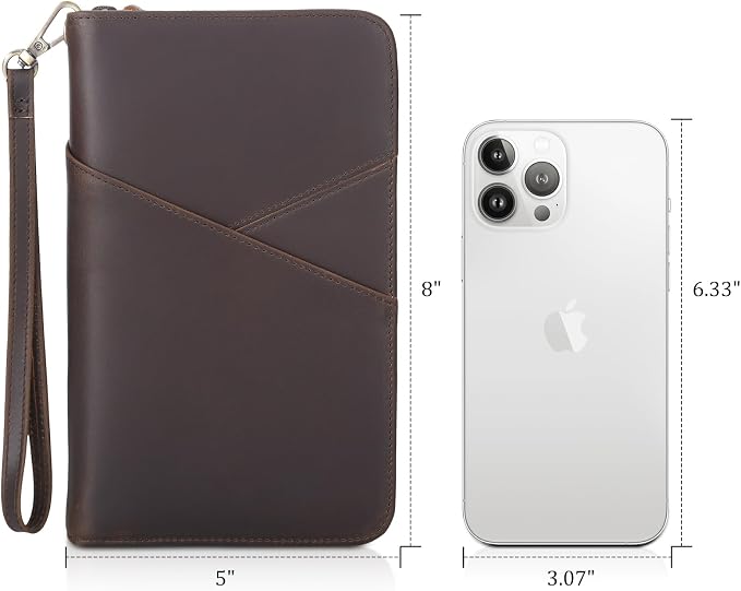 Polare Full Grain Leather Passport Holder - Image 8