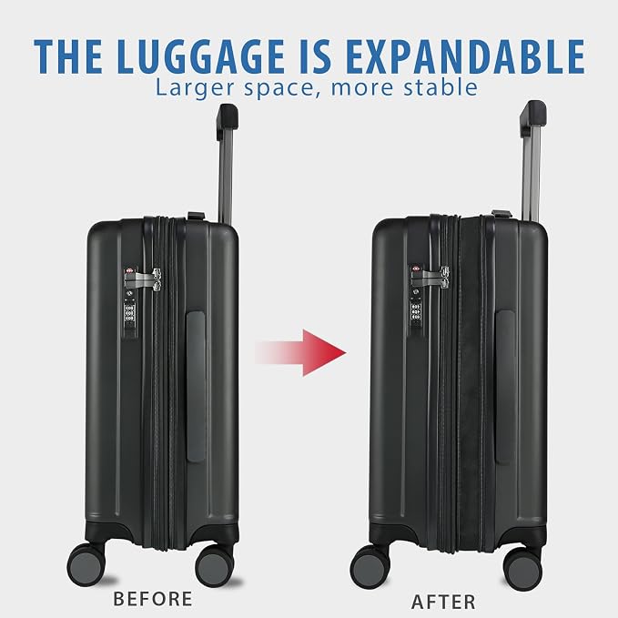 KROSER Hardside Expandable Carry On Luggage - Image 5