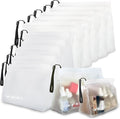 10 Pack TSA Approved Toiletry Bag, Quart Size PEVA Leakproof Makeup Cosmetic Bag by Gpurplebud