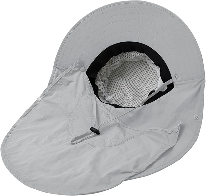 Sun Hat for Men Women with Neck Flap, UPF 50+ UV Protective Hiking Fishing Hats - Image 6