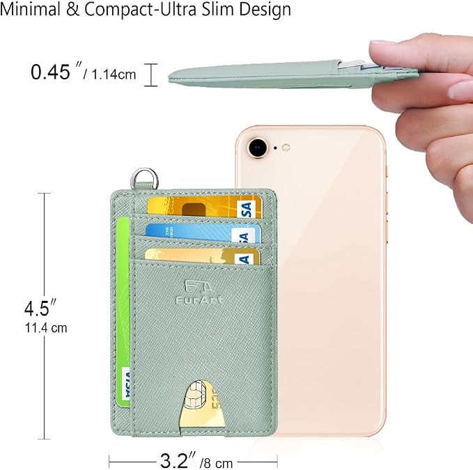 FurArt Slim Minimalist Wallet, Front Pocket Wallets, RFID Blocking, Credit Card - Image 7