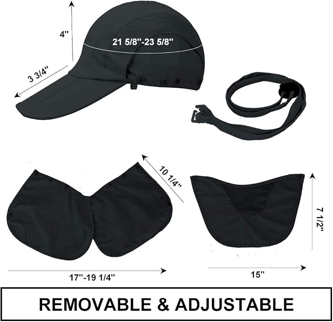 Foldable Sun Cap, Fishing Hats, UPF 50+ Protection Caps - Image 3